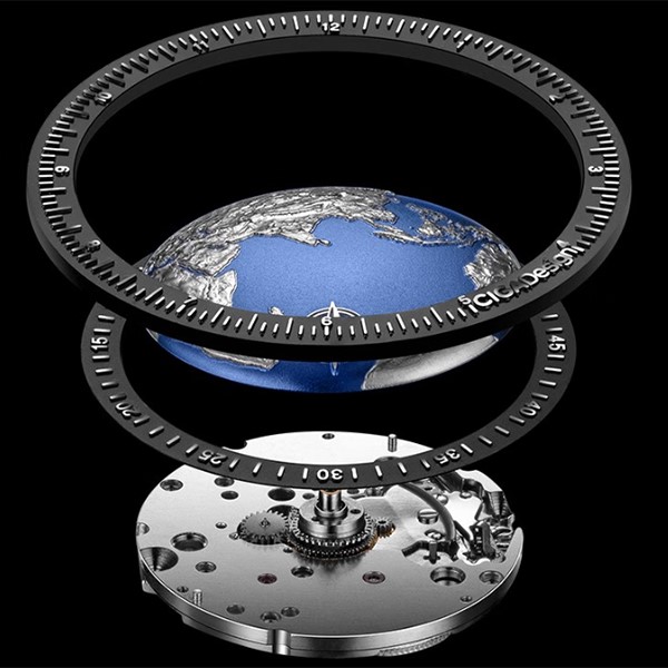 CIGA Design玺佳机械表U系列蓝色星球自动机械限量款腕表